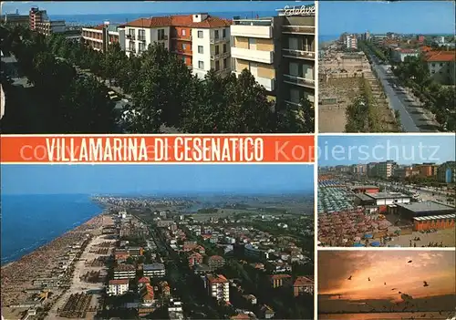 Cesenatico Villamarina Fliegeraufnahme Strand Kat. Italien