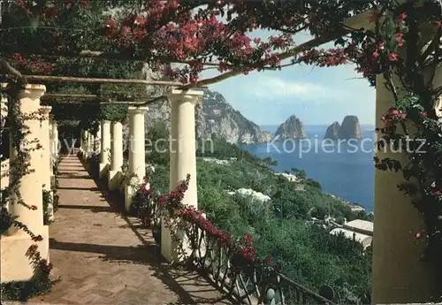 Capri Faraglioni visti da una Villa Caprese Kat. Golfo di Napoli