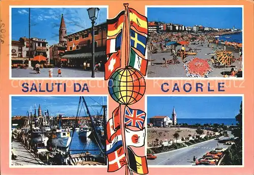 Caorle Venezia Hafen STrand Ortspartie Kat. Italien