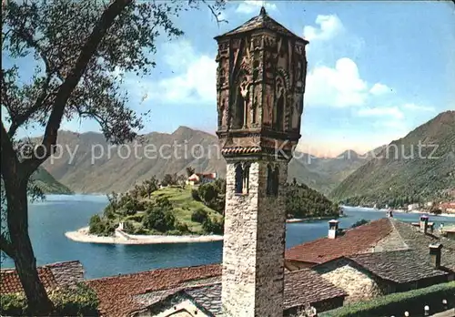 Lago di Como Isola C. e Campanile Kat. Italien