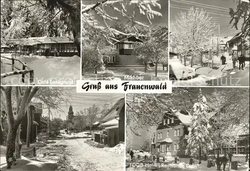 Frauenwald Thueringen Cafe lengrund Milchbar Ferienheim Raymonde Dien Kat. Frauenwald