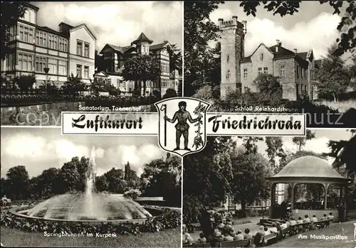Friedrichsroda Sanatorium Tannenhof Schloss Reinhardsbrunn Kurpark  Kat. Friedrichsroda