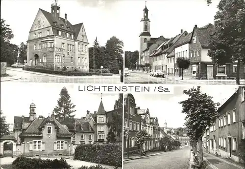 Lichtenstein Hohenstein Ernstthal Rathaus Poststr Seminargaesschen Aug Bebel Str Kat. Hohenstein Ernstthal