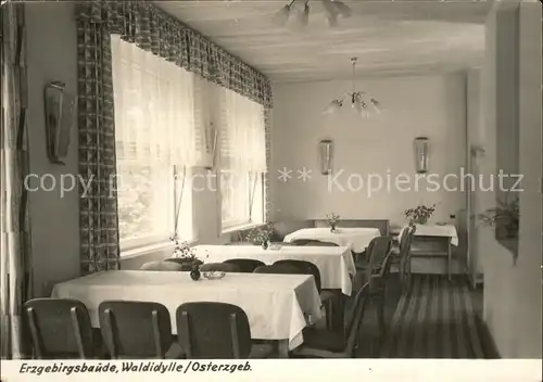 Erzgebirge Region Baude Restaurant Waldidylle Kat. Annaberg