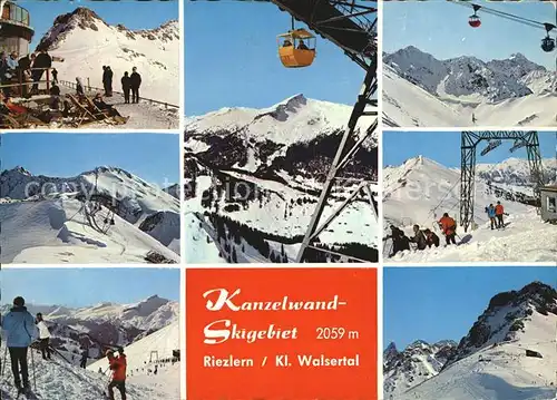 Riezlern Kleinwalsertal Vorarlberg Kanzelwand Skigebiet Bergbahn Kat. Mittelberg