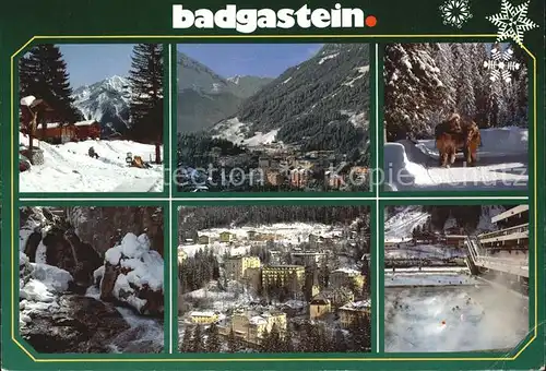 Badgastein Wintersportplatz Malerwinkel Radhausberg Schlittenfahrt Wasserfall Kaiser Wilhelm Promenade Felsenbad Kat. Bad Gastein