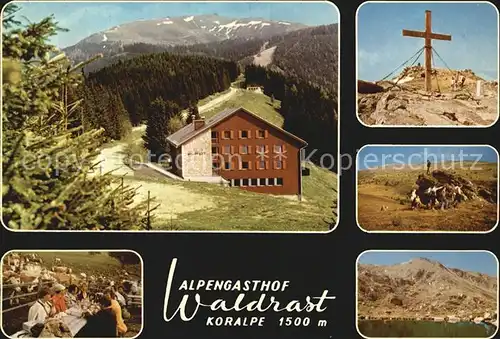 Kaernten Alpengasthof Waldrast Koralpe Kreuz Kat. Villach