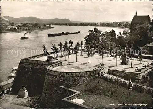 Bonn Rhein Alter Zoll Stadtmauer Siebengebirge Kat. Bonn