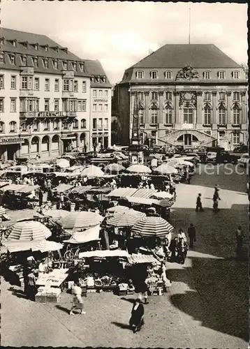 Bonn Rhein Marktplatz mit Rathaus Kat. Bonn