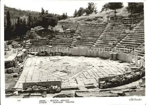 Athens Athen Dionysiae Theatre Amphitheater Antike Staette Kat. Griechenland