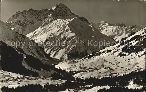 Kleinwalsertal Winterpanorama Alpen Kat. Oesterreich