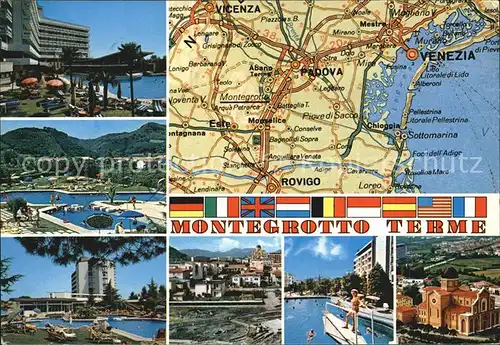 Montegrotto Terme Landkarte Hotels der Stadt  Kat. 