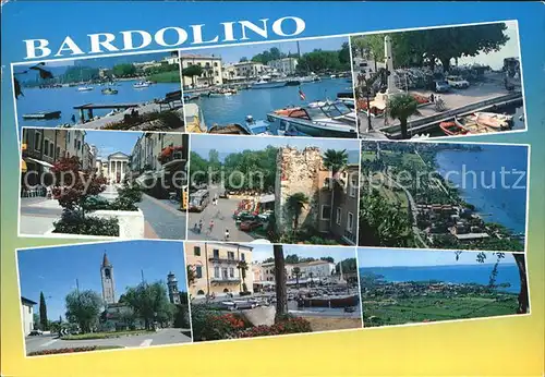 Bardolino Lago di Garda Hafen Strand Promenade Kirche Panorama