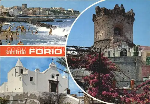 Forio d Ischia Strand Kirche Torrione Kat. 