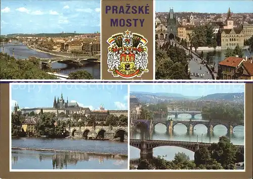 Praha Prahy Prague Pohled z Letne karluv most a Stare Mesto Prazsky hrad s Karlovym mostem Prazske mosty Kat. Praha