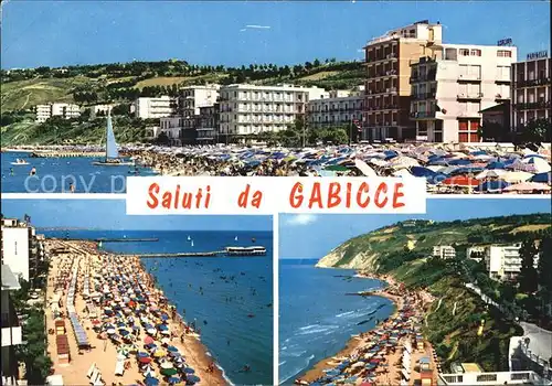 Gabicce Mare Strandpartien Hotels Kat. Italien