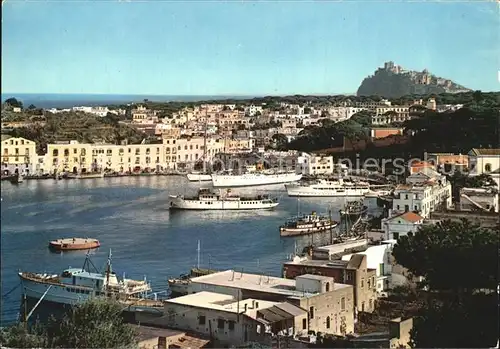 Ischia Il Porto con vaporetti e panfili Kat. 