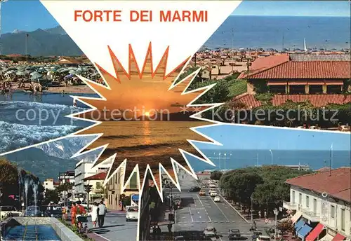 Forte dei Marmi Strand Promenade Strassenpartien Kat. Italien