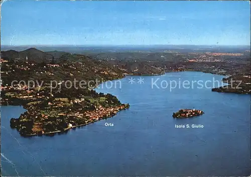 Orta San Giulio e Isola San Giulio Veduta aerea Kat. Novara