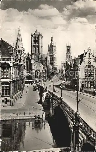 Gand Belgien Rampe St. Michel et Panorama Kat. Gent Flandern