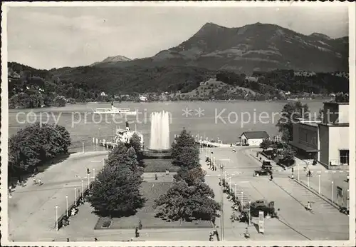 Luzern LU Bahnhofplatz mit Rigi Kat. Luzern