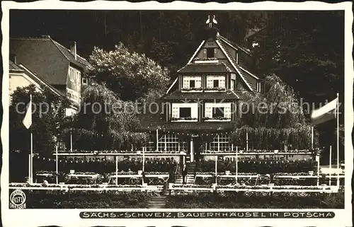 Saechsische Schweiz Bauernhaeusel in Poetscha Kat. Rathen Sachsen