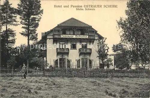 Saechsische Schweiz Hotel Pension Ostrauer Scheibe Kat. Rathen Sachsen