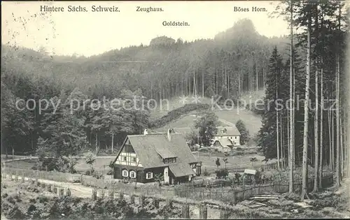 Saechsische Schweiz Zeughaus Goldstein Boeses Horn Kat. Rathen Sachsen