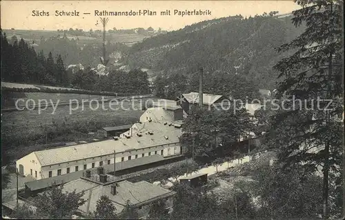 Plan Rathmannsdorf Papierfabrik Kat. Rathmannsdorf