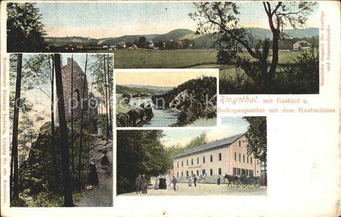 Ringethal Mittweida Gasthof Zschopau Raubschloss Ruine Kat. Mittweida