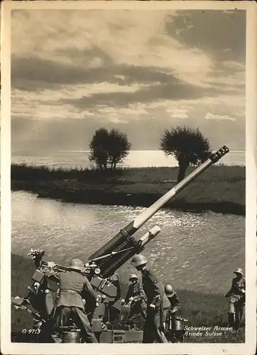Militaria Geschuetze Kanone Schweizer Armee / Militaria WK1 /