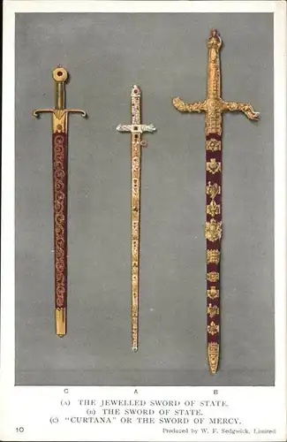 Adel Jewelles Sword of State Schwert Sword of Mercy Curtana / Koenigshaeuser /