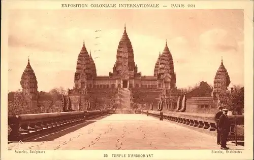 Exposition Coloniale Paris 1931 Temple D Angkor Vat Kat. Expositions