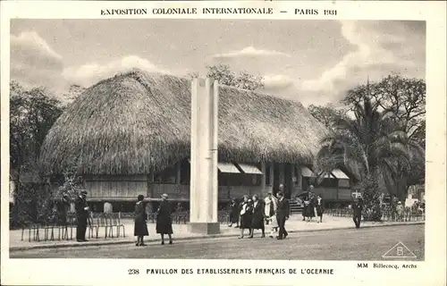 Exposition Coloniale Paris 1931 Pavillon des Etablissements Francais de l Oceanie Kat. Expositions