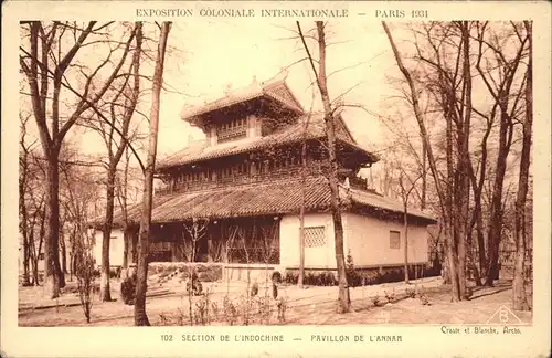 Exposition Coloniale Internationale Paris 1931 Section de l Indochine Pavillon de l Annam  Kat. Expositions