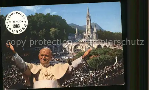 Papst Johannes Paul II. Lourdes Basilika  Kat. Religion