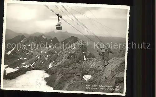 Seilbahn Saentis Tierwies Silberplatte / Bahnen /