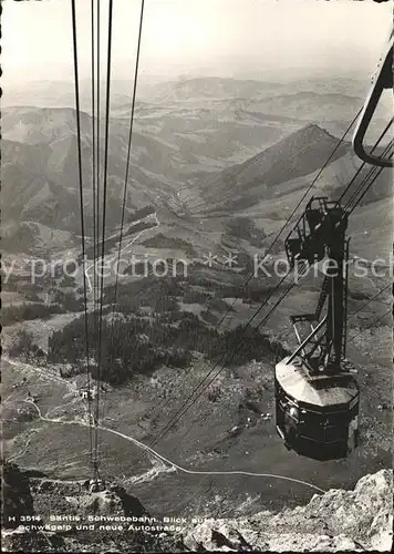 Seilbahn Saentis Schwaegalp neue Autostrasse  / Bahnen /