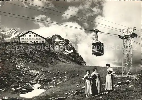 Seilbahn Wasserauen-Ebenalp Berggasthaus Frauen Trachten  / Bahnen /