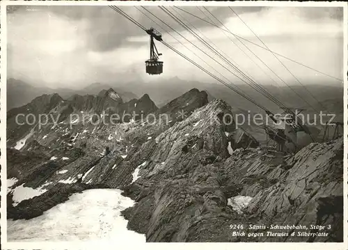 Seilbahn Saentis Tierwies Silberplatte  / Bahnen /