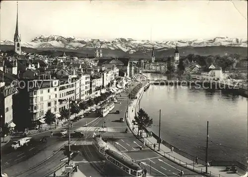 Strassenbahn Zuerich Limmatquai Glarneralpen Kat. Strassenbahn