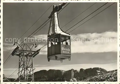 Seilbahn Wasserauen-Ebenalp Alpstein  / Bahnen /