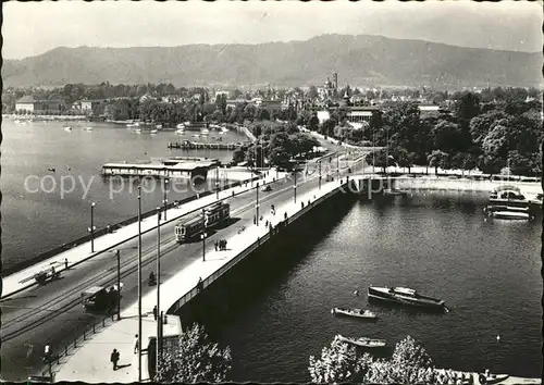 Strassenbahn Zuerich Quaibruecke Buerkliplatz Kat. Strassenbahn