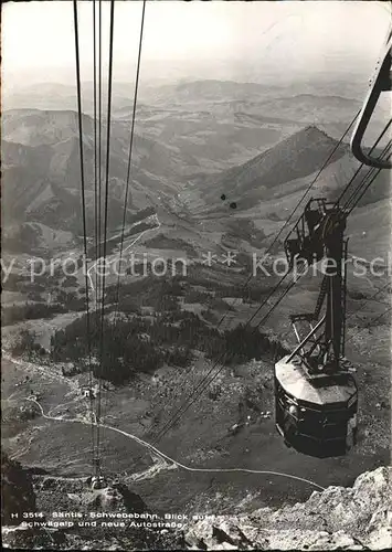 Seilbahn Saentis Schwaegalp neue Autostrasse  / Bahnen /