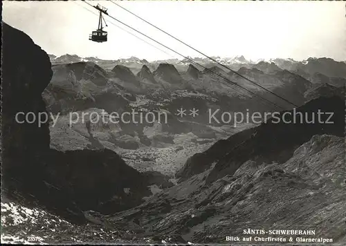 Foto Gross Hans Nr. 23578 Saentis Seilbahn Churfirsten Glarneralpen Kat. Fotografie