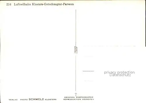 Seilbahn Klosters-Gotschnagrat-Parsenn / Bahnen /