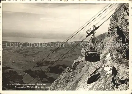 Seilbahn Saentis Appenzeller-Mittelland Bodensee / Bahnen /