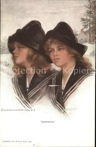 Kuenstlerkarte Philip Boileau Snowbirds Nr. 757 Frauen  Kat. Kuenstlerkarte