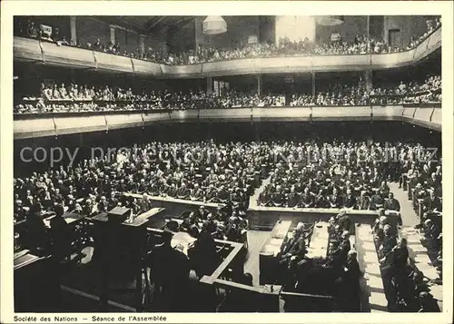 Politik Societe des Nations Seance de l Assemblee Kat. Politik