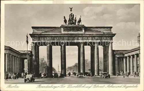 Brandenburgertor Berlin Ostwest Achse Siegessaeule Kat. Gebude und Architektur